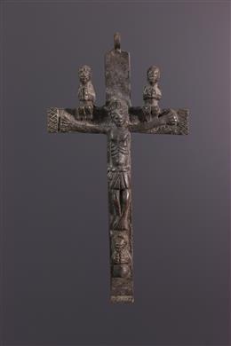 Arte tribal africano - Crucifijo Kongo Nkangi kiditu