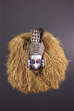 Arte tribal africano - Máscara Yaka / Zombo con mango