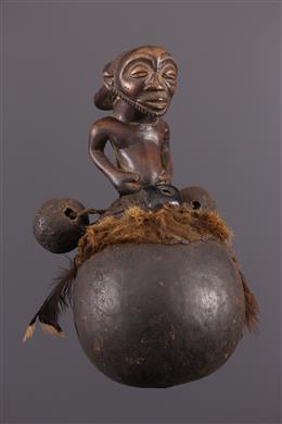 Arte tribal africano - Calabaza con patrón masculino Luba / Hemba