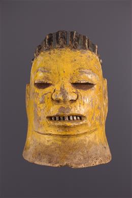 Arte tribal africano - Máscara policromada Makonde Lipiko